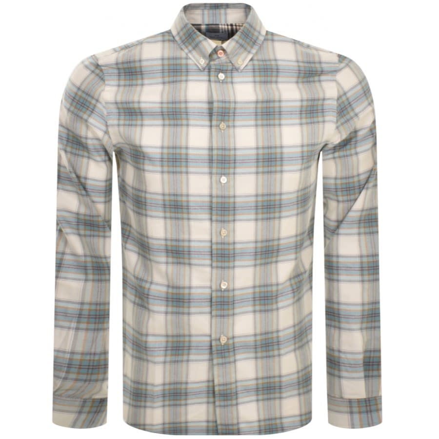 Paul Smith Light Pastel Check Tailored Fit Shirt Col 30 Green M